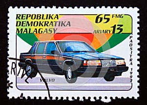 Postage stamp Madagascar, 1993, Volvo car