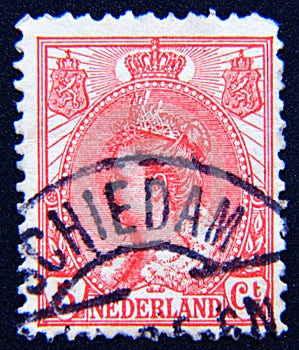 Postage stamp Netherlands, 1899, Dutch Queen Wilhelmina