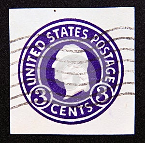 Postage stamp United States of America, USA 1916. Pre-paid 3 cents President George Washington