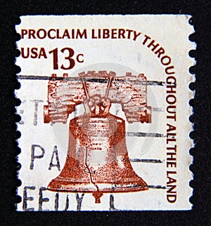 Postage stamp United States of America, USA 1975. Liberty Bell