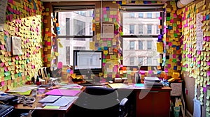 Post it and teamwork and time management.
