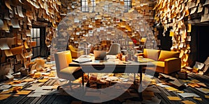 Post it and teamwork and time management.