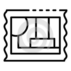 Post timbre icon, outline style