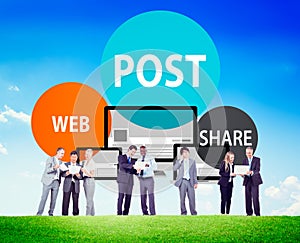 Post Web Share Announce Reminder List Remember Concept