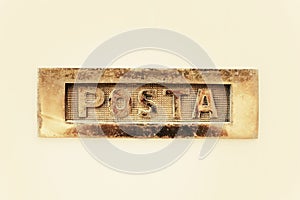 Posta mailbox slot Italy photo