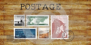 Postage Letter Parcel Stamp Mail Graphic Concept