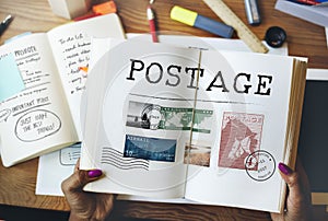 Postage Letter Parcel Stamp Mail Graphic Concept