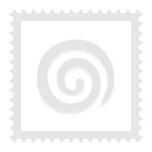 Postage stamp blank icon flat stile.