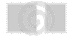 Postage stamp blank icon flat stile