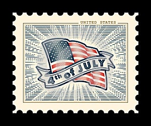 Postage stamp - Fourth of July