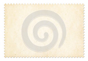 Postage stamp frame isolated with clipping path photo