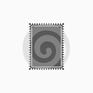Postage stamp icon, stamp, letter, frame