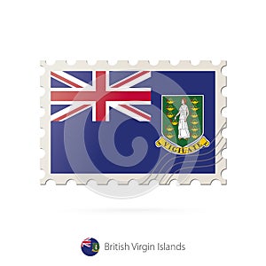 Postage stamp with the image of British Virgin Islands flag