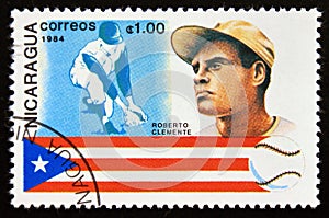 Postage stamp Nicaragua 1984, Roberto Clemente from Puerto Rico