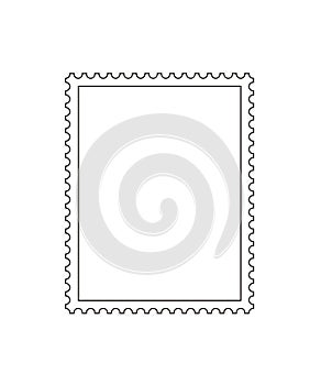 Postage stamp outline photo