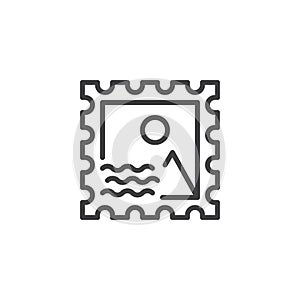 Postage Stamp outline icon