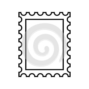 Postage stamp outline icon vector eps10. Postage stamp vector sign. photo