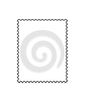 Postage stamp outline [vector]