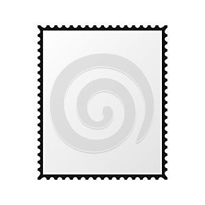 Postage stamp vector blank mockup