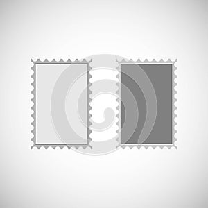 Postage stamp vector icon.