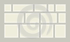 Postage stamp vector post or postcards