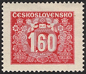 Stamp printed in the Czechoslovakia. Stamp printed by Czechoslovakia.