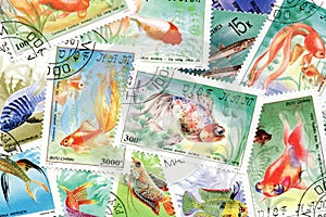 Postage stamps:Fish theme