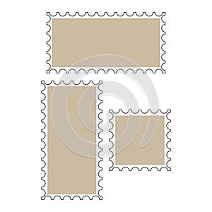 postage stamps icons. Vector illustration.