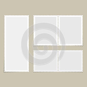 Postage stamps for postcard