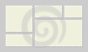 Postage stamp vector post or postcards