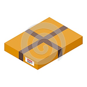 Postal box icon, isometric style