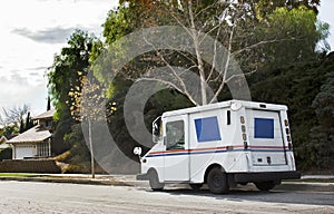 Postal Car in Residential District