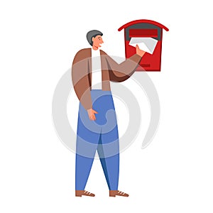 Postal mail services vector flat isolated illustration