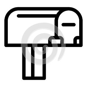 Postal mailbox icon, outline style