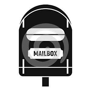 Postal mailbox icon, simple style