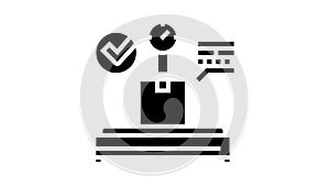postal scale glyph icon animation