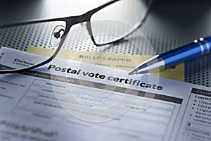 Absentér poštové hlasovať hlasovanie pošta formulár 