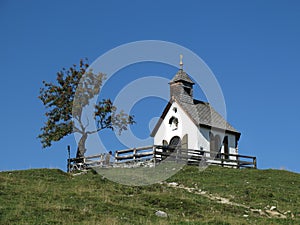 Postalm church near Wolfgangsee, Austria travel