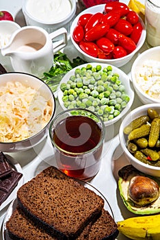 Postbiotic, prebiotic and probiotic food