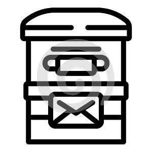 Postbox container icon outline vector. Letters repository