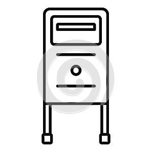 Postbox icon, outline style