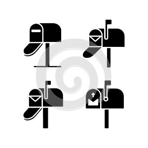 Postbox Mailbox Postal Service Icons Bundle