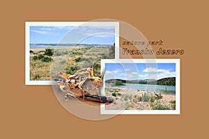 Postcard design for  Lake Vrana near Zadar, Croatia