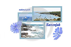 Postcard design for nature park Kamenjak, Premantura, Croatia