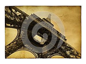 Postcard with Eiffel towe