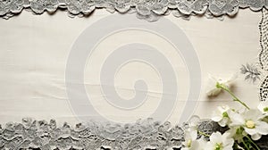 postcard grey scalloped border In