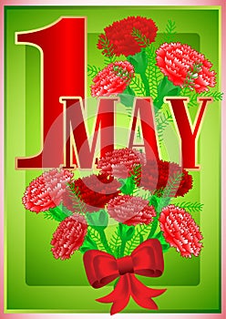 Postcard for holiday of Spring and Labor. Mayday