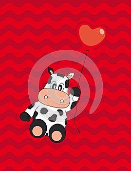 Postcard love. Cow