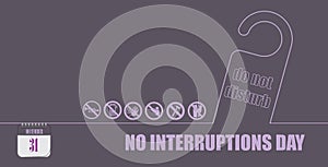 Postcard No Interruptions Day