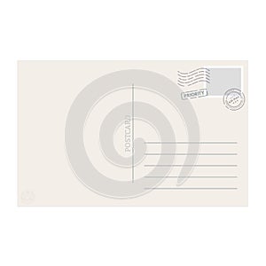 Postcard template vector